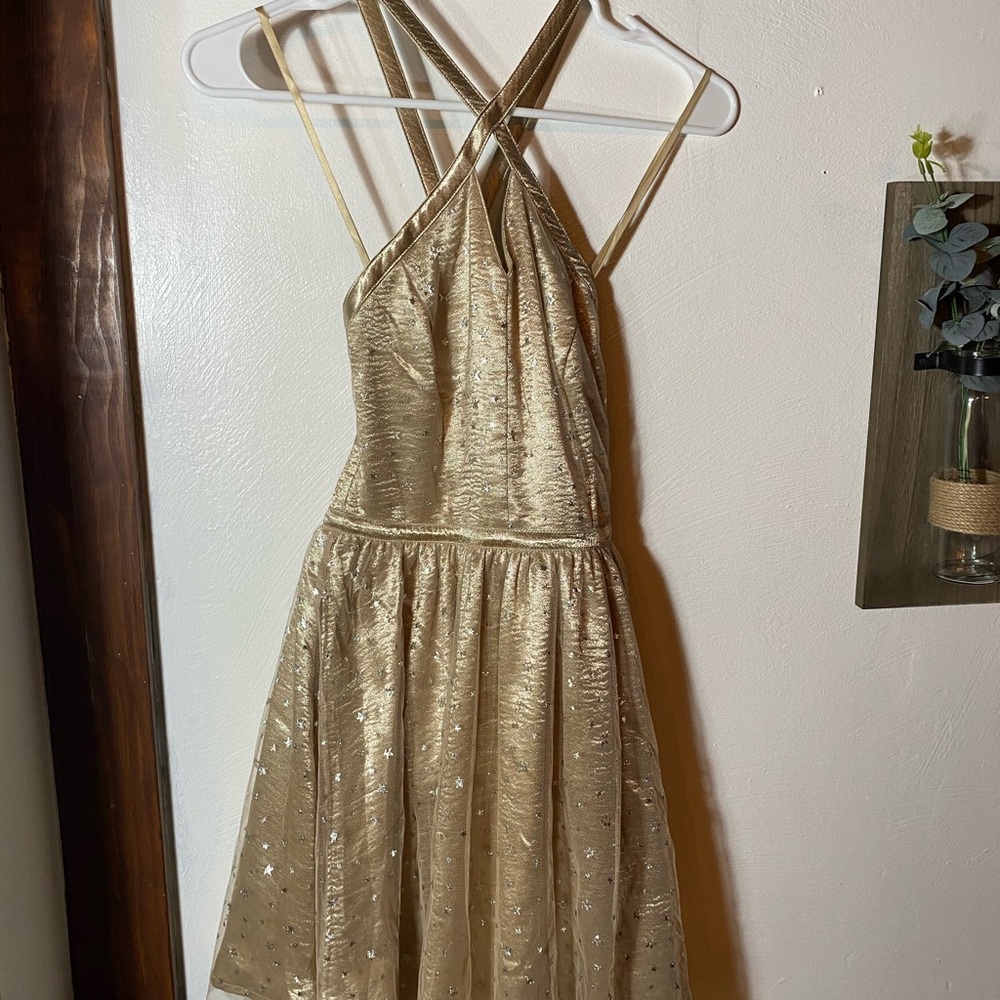 Hollister Gold Star Fit and Flare Sz 0
